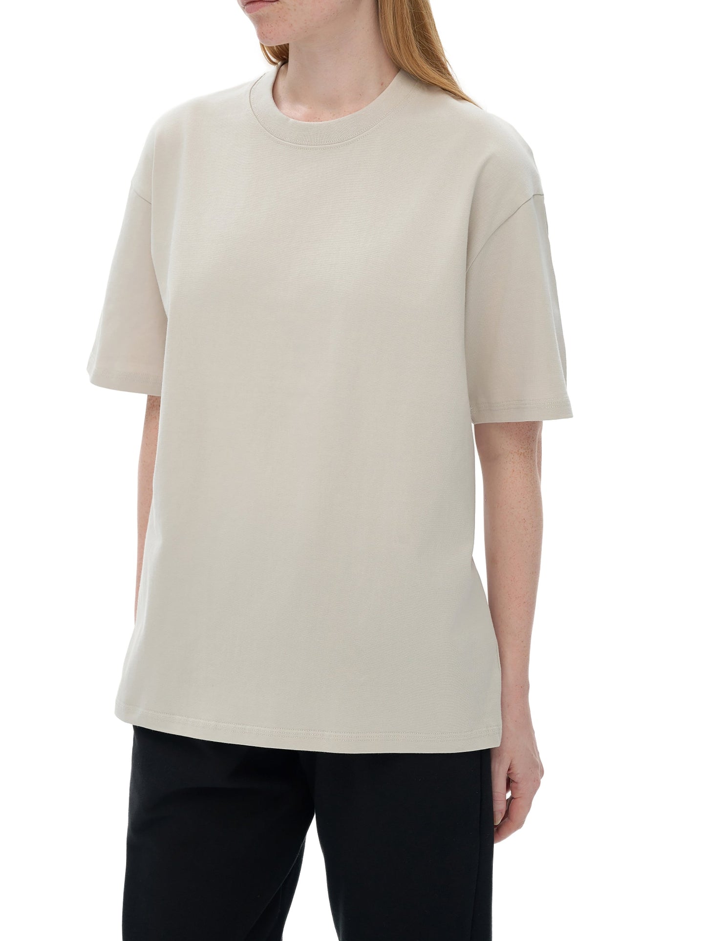 Drop Shoulder Cotton Plain T-Shirt