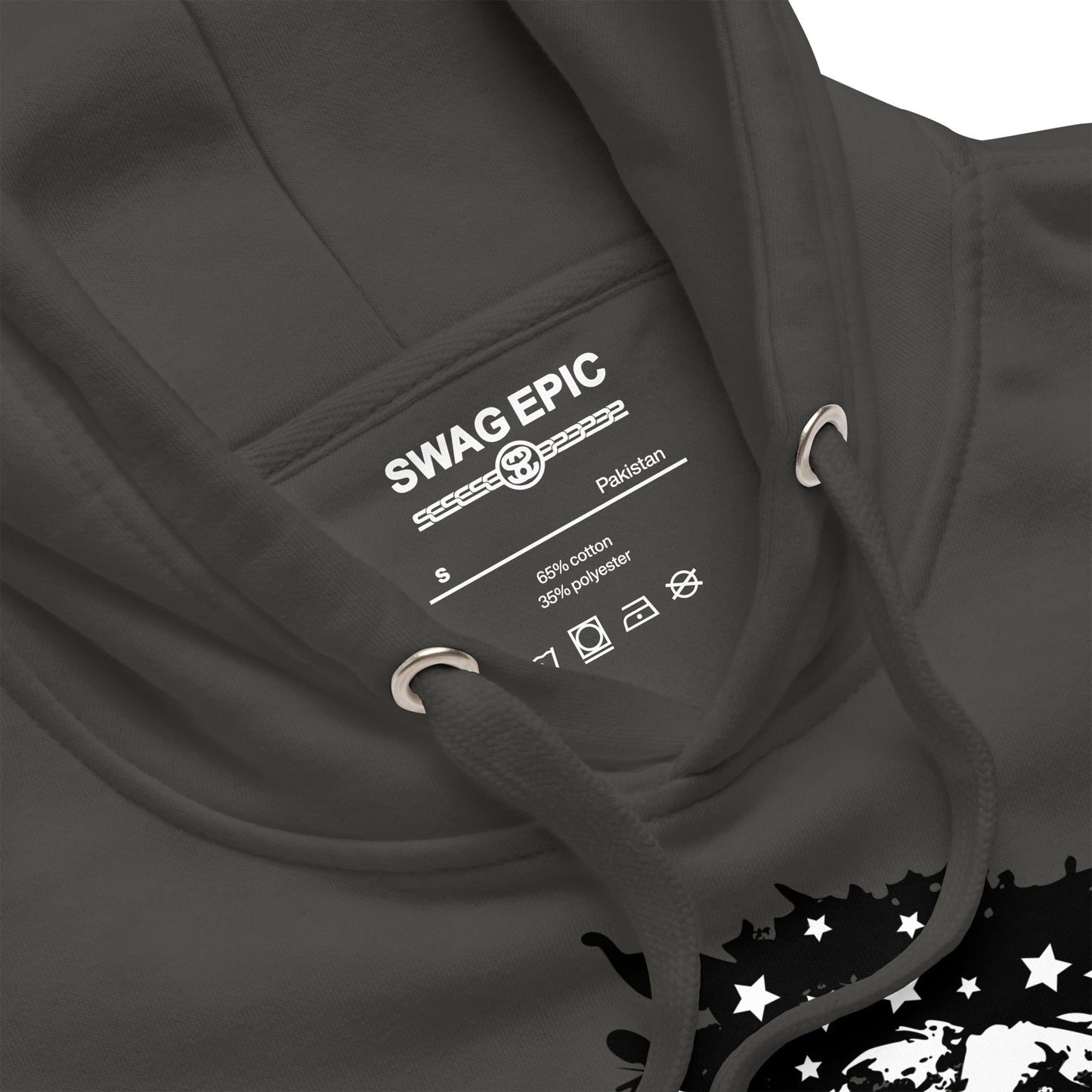 "SWAG LEGEND SS" (VINTAGE BLACK) HEAVYWEIGHT HOODIE