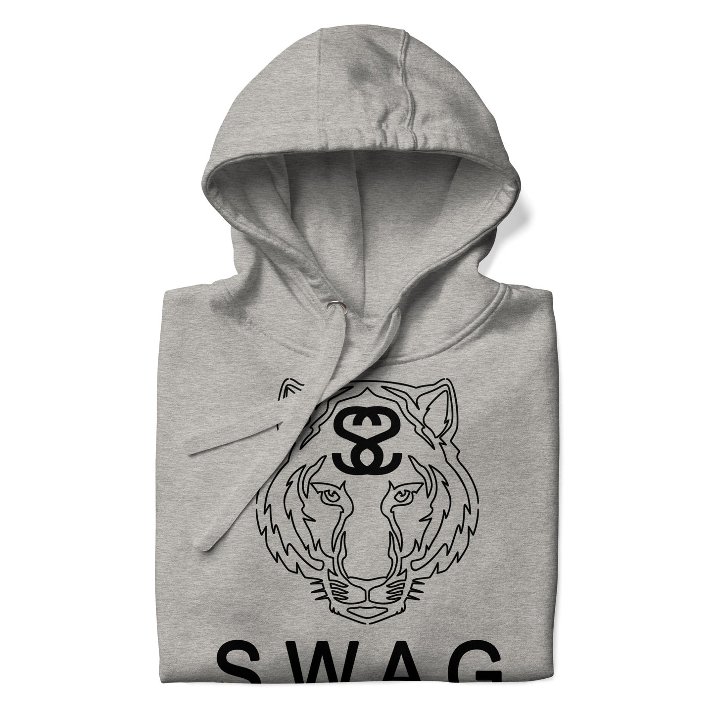 "TIGER FACE SS" GREY HEAVYWEIGHT HOODIE