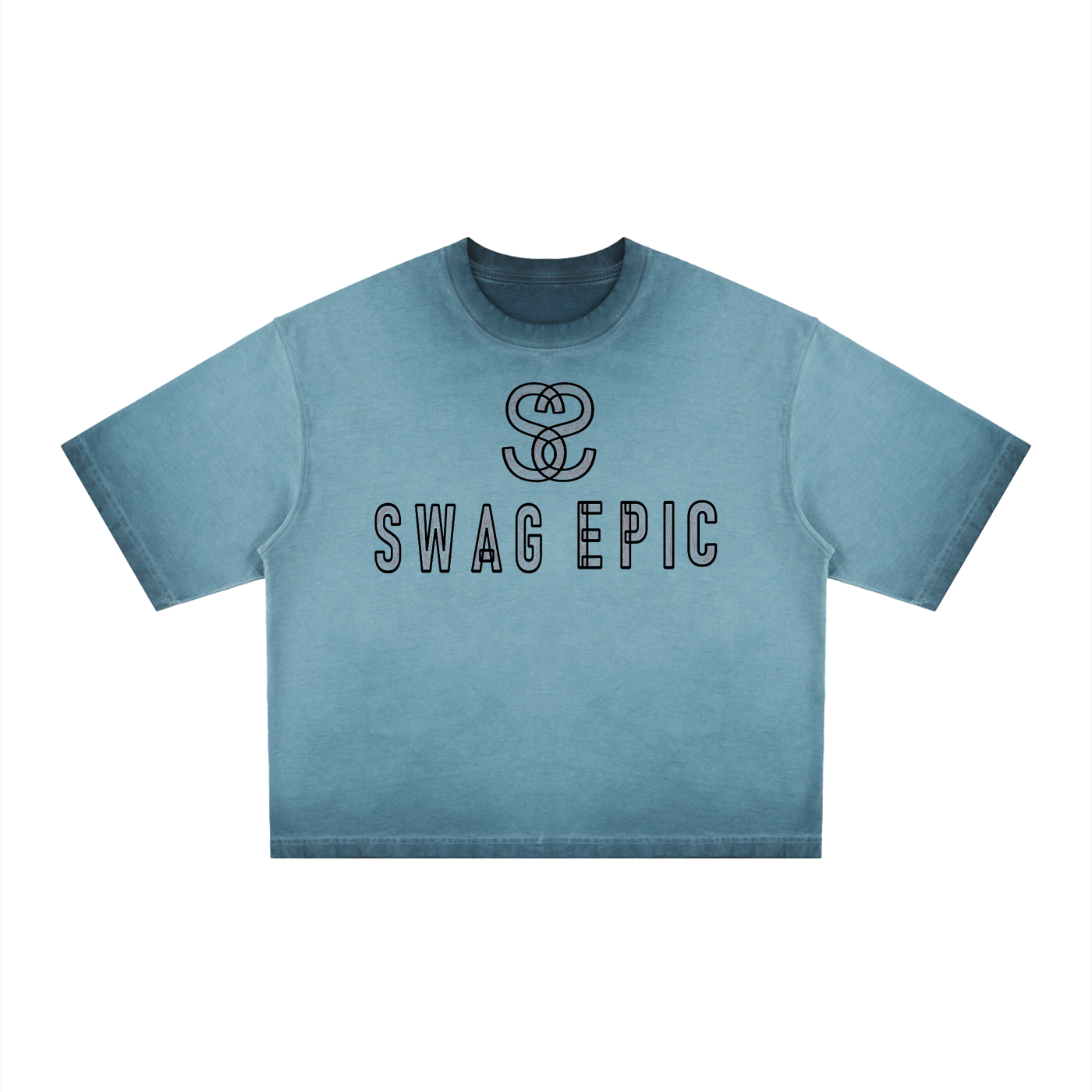 Unisex Reverse Dyed Boxy T-Shirt - "Scratch Scribble Epic"