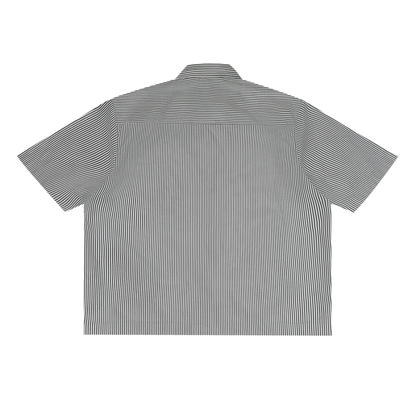Oversized Vertical Stripe "Swag Epic" Boxy Shirt
