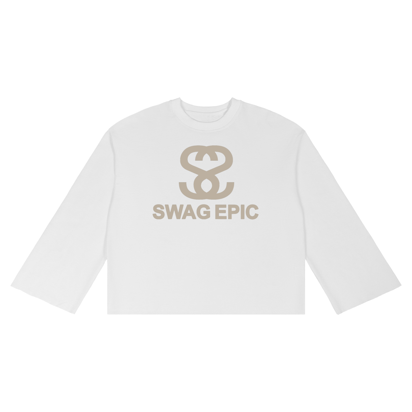 Unisex Waffle Raw Edge Long Sleeve T-Shirt - "Believe in your Swag"
