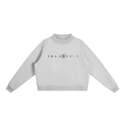 Essential Fleece Mock-Neck Crew Sweatshirt – Swag Ladies