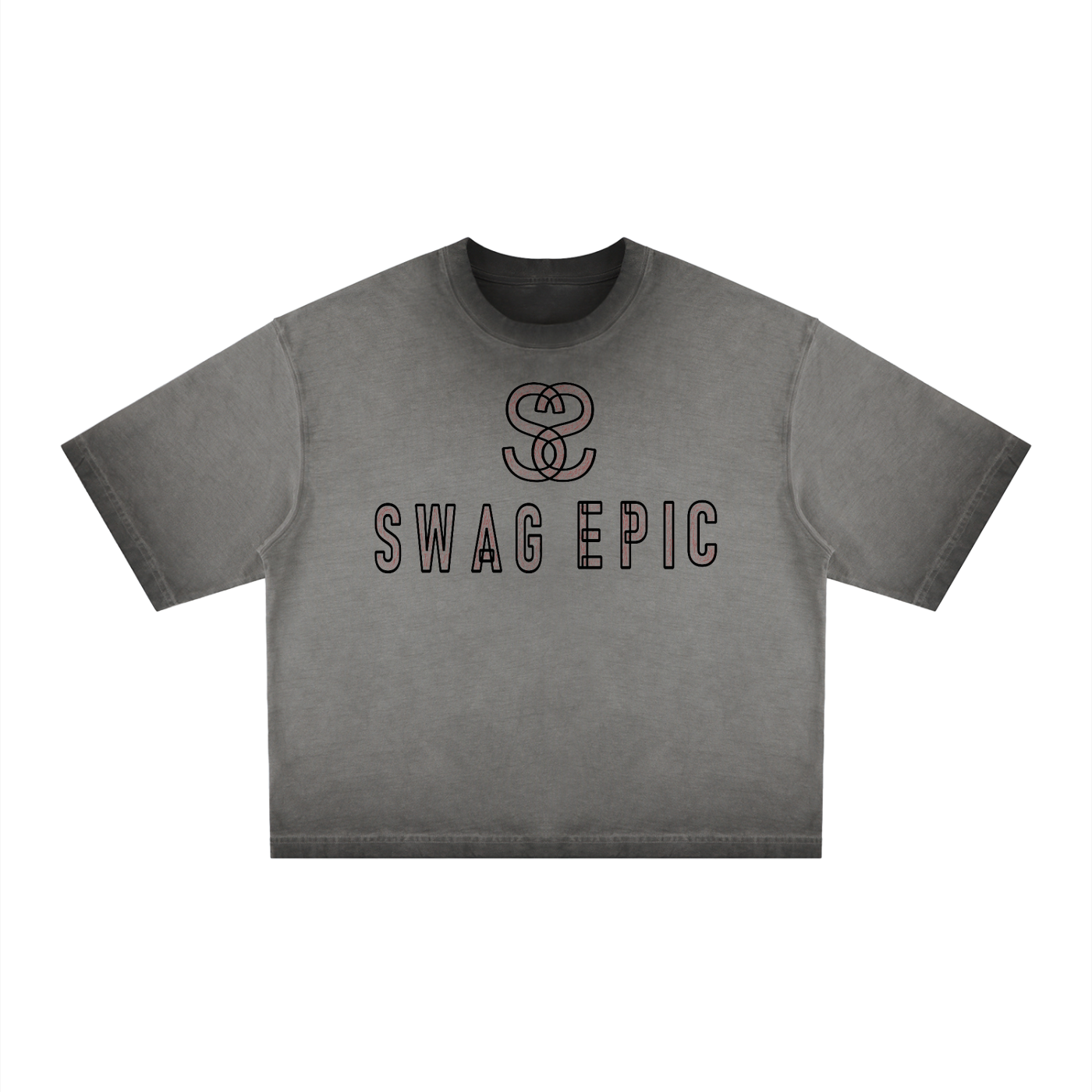 Unisex Reverse Dyed Boxy T-Shirt - "Scratch Scribble Epic"