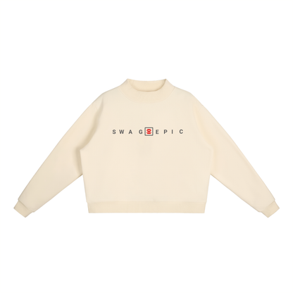 Essential Fleece Mock-Neck Crew Sweatshirt – Swag Ladies