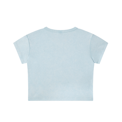 Swag Epic Women’s Snow Washed Crop Top T-Shirt “Loved Again”