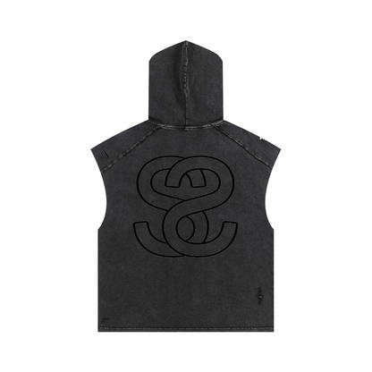 Snow Washed Boxy Hooded Tank Top – Summer Swag Collection