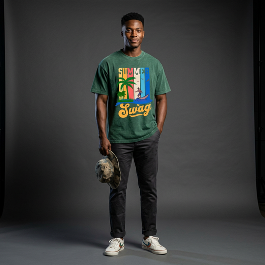 Mineral Wash Waffle Knit Unisex T-Shirt – Summer Swag