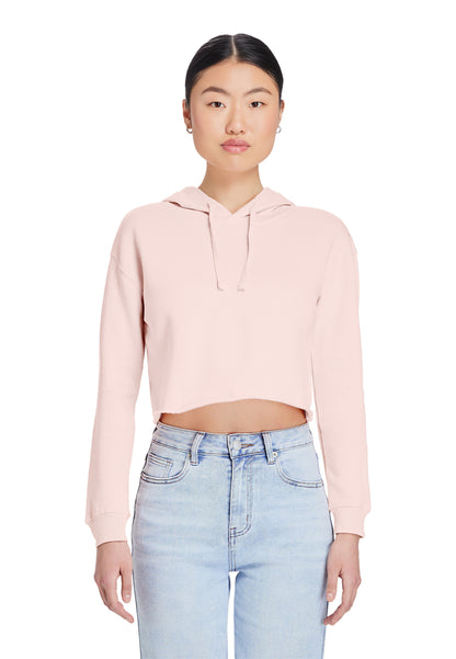 Lady's Relaxed Crop Hoodie - "Plain"