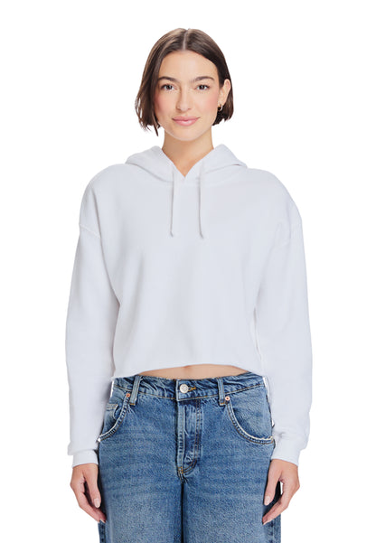 Lady's Relaxed Crop Hoodie - "Plain"
