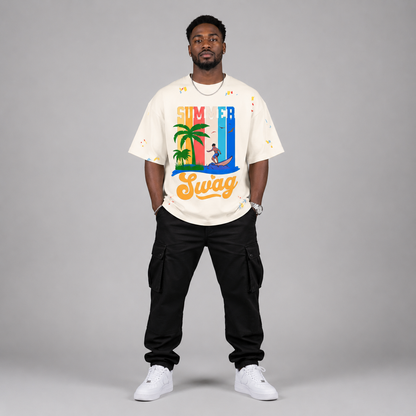 Paint Splatter Cotton T-Shirt – "Summer Swag" Collection