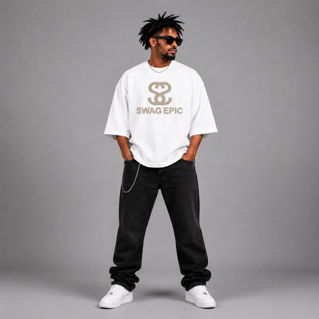 Unisex Waffle Raw Edge Long Sleeve T-Shirt - "Believe in your Swag"