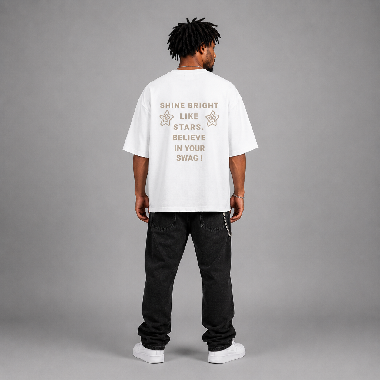 Unisex Waffle Raw Edge Long Sleeve T-Shirt - "Believe in your Swag"