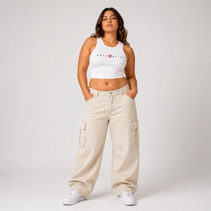 Women's Tight Crewneck Crop Tank Top " Sexy Swag"