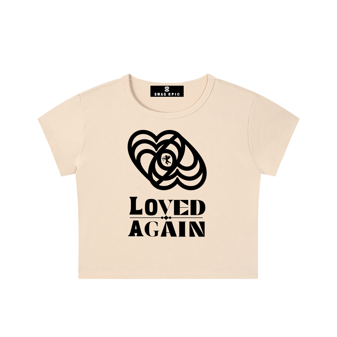Swag Epic Women’s Snow Washed Crop Top T-Shirt “Loved Again”