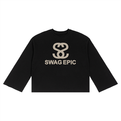 Unisex Waffle Raw Edge Long Sleeve T-Shirt - "Believe in your Swag"