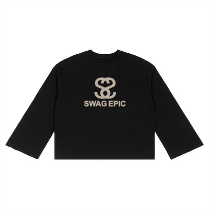 Unisex Waffle Raw Edge Long Sleeve T-Shirt - "Believe in your Swag"