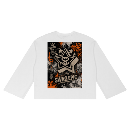 Unisex Waffle Raw Edge "Swag Epic"T-Shirt