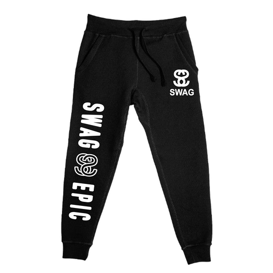 "SWAG SS" ORIGINAL FLEECE BLACK JOGGER