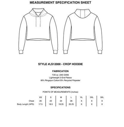 Lady's Relaxed Crop Hoodie - "Plain"